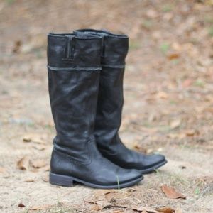 Frye | Tall Shirley Black Leather Boots